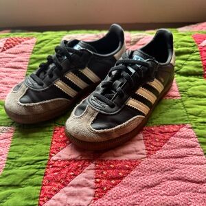 Kids Adidas Sambas Black and Gray Sneakers
